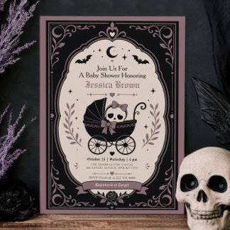 Gothische kinderwagen spooky cute Halloween baby s Kaart