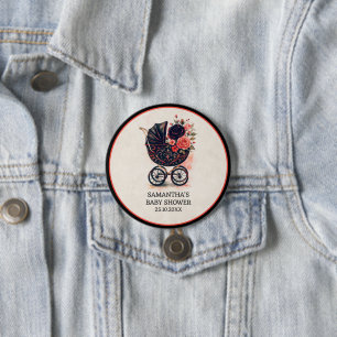 Gothische kinderwagen Vintage Halloween babyborrel Ronde Button 7,6 Cm