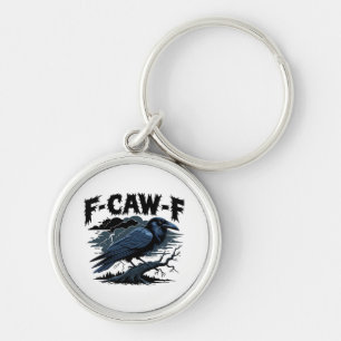 Gothische Kraai Grappige Humor F-Caw-F Essentieel Sleutelhanger
