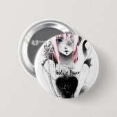 Gothische kracht ronde button 5,7 cm (Voorkant /achterkant)