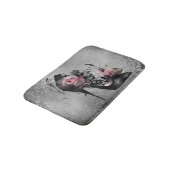 Gothische Mode Stiletto-hiel met roze moerasrozen Badmat (Gekanteld)