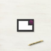 Gothische Paars-rode rozenbloem Post-it® Notes (Op bureau)
