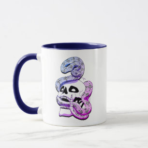 Gothische Paarse en blauwe slang en donkere kunst Mok