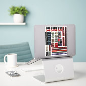 Gothische plannerstickers sticker (Laptop op bureau)