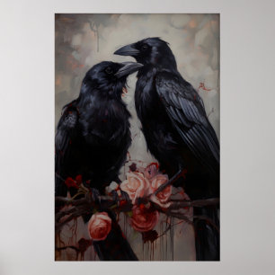 Gothische Raaf Koppel Kunstprint Victoriaanse Kraa Poster