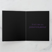 Gothische raven en zwarte hart aangepaste kaart (Binnen)