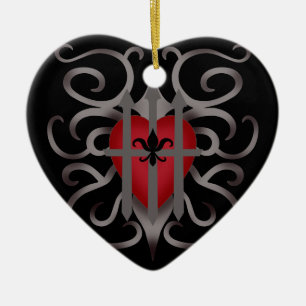 Gothische romance gevangengenomen Valentijnsdag Keramisch Ornament