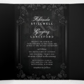 Gothische Romance Halloween Black & White MENU (Binnenkant midden)