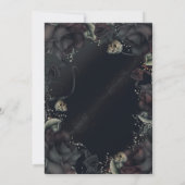 Gothische Rozen, halloween Wedding Kaart (Achterkant)