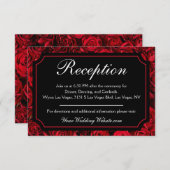 Gothische Rozen RSVP Kaartje (Voorkant / Achterkant)