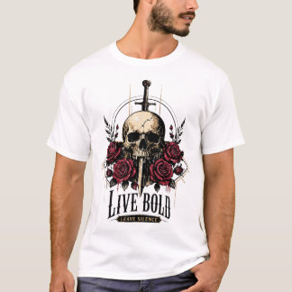 Gothische Schedel Roos Grafische T-Shirt