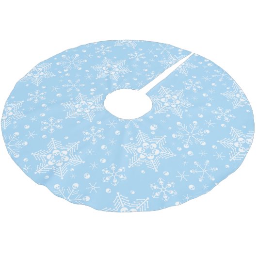 Gothische schedel Snowflakes Kerstboom Rok (Gekanteld)