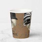 Gothische schedels bij Petten Halloween Papieren Bekers (Links)