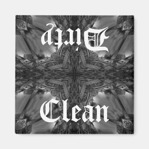 Gothische schone vuile vaatwasmachine kaleidoscoop magneet