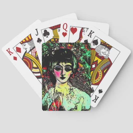 Gothische Schoonheid Portret Pokerkaarten (Achterkant)