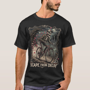 Gothische Skelet Fiets Macabre T-shirt