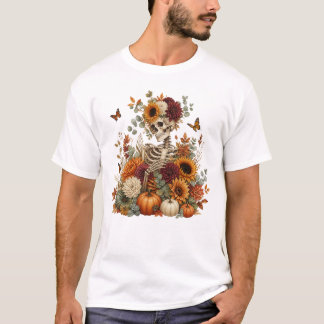 Gothische Skelet Pompoen Halloween  T-shirt