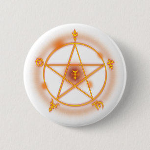 gothische spreuk ronde button 5,7 cm