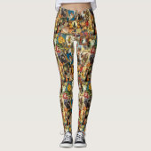 Gothische traditionele  Halloween-groeten Leggings (Voorkant)