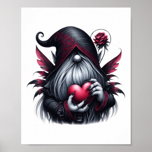 Gothische Valentijnskabouter Poster (Voorkant)