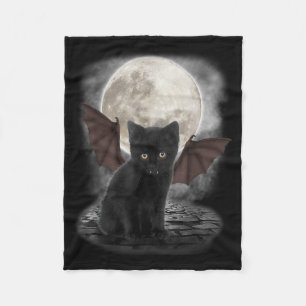 Gothische Vleermuis Kat Shirt Vampier Grappige Cad Fleece Deken