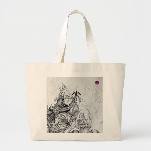 GOTHISCHE WARRIOREN, Barbarian Knachten, Fantasy Grote Tote Bag (Voorkant)