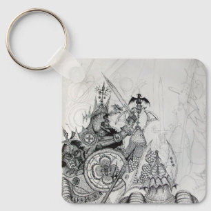 GOTHISCHE WARRIOREN, Barbarian Knachten, Fantasy Sleutelhanger