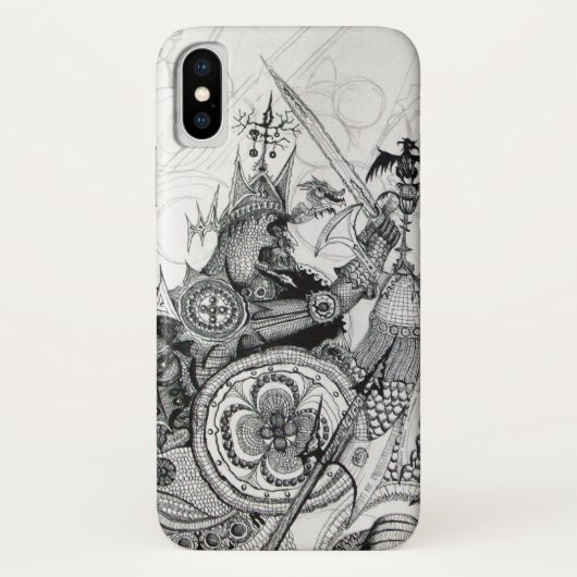GOTHISCHE WARRIOREN Black White Fantasy Case-Mate iPhone Case (Achterkant)