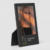  gothische zwarte Rozen Aangepaste Plaque Fotoplaat (Zijkant)