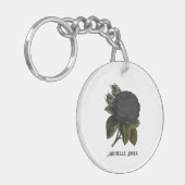  gothische zwarte Rozen Sleutelhanger (Voorkant Links)