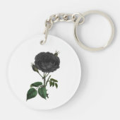  gothische zwarte Rozen Sleutelhanger (Achterkant)