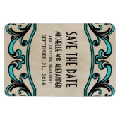 Gothische zwemmen sparen de Datum Magnet, Aqua Magneet (Horizontaal)