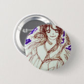 gothos-meisje ronde button 5,7 cm (Voorkant /achterkant)