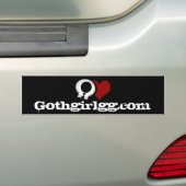 Gothvriendin gg.com bumpersticker blk (Op auto)
