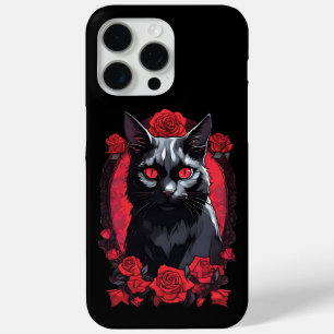 Gotisch Dierenportret Zwarte kat iPhone 15 Pro Max Hoesje