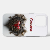Gotisch donkerrood hart  filigraan Case-Mate iPhone case (Achterkant (horizontaal))