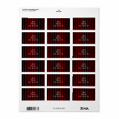  gotisch gestreepte adres etiket (Full Sheet)