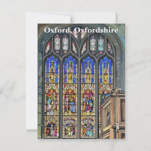 Gotisch Glas in lood Raamprint Briefkaart