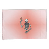 Gotisch half skelet met rode roze kussensloop (Voorkant-Rechts)