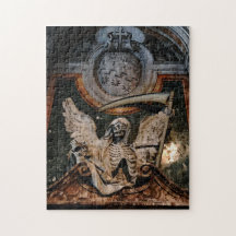 Gotisch Halloween gevleugeld skelet