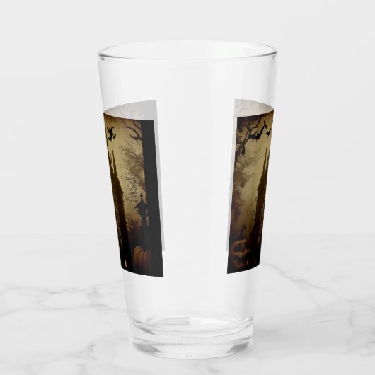 Gotisch/Halloween/herfst/pompoen Glas (Rechts)