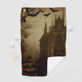 Gotisch/Halloween/herfst/pompoen Golfhanddoek (Insitu)