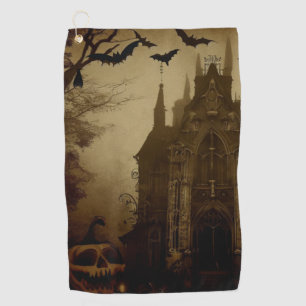 Gotisch/Halloween/herfst/pompoen Golfhanddoek