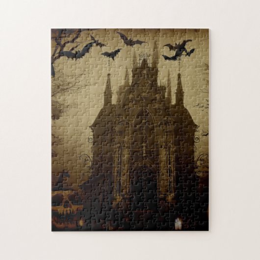 Gotisch/Halloween/herfst/pompoen Legpuzzel (Verticaal)