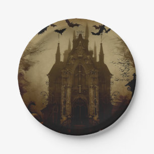 Gotisch/Halloween/herfst/pompoen Papieren Bordje