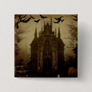 Gotisch/Halloween/herfst/pompoen Vierkante Button 5,1 Cm
