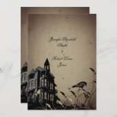 Gotisch Huis Huwelijksuitnodiging Kaart (Voorkant / Achterkant)