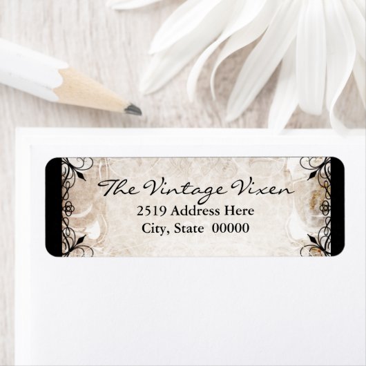  Gotisch Ironwork en Skulls Label (Insitu)