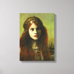 Gotisch Keltisch Meisje Verpakt Canvas Afdruk