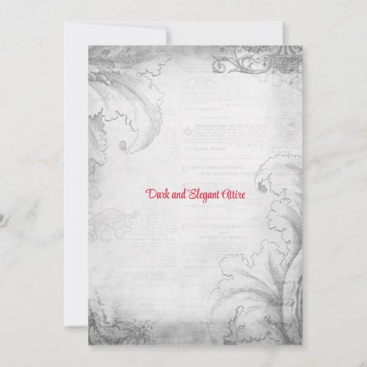 Gotisch Kerstfeest Kaart (Achterkant)